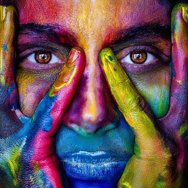 Colorful Painted Girl