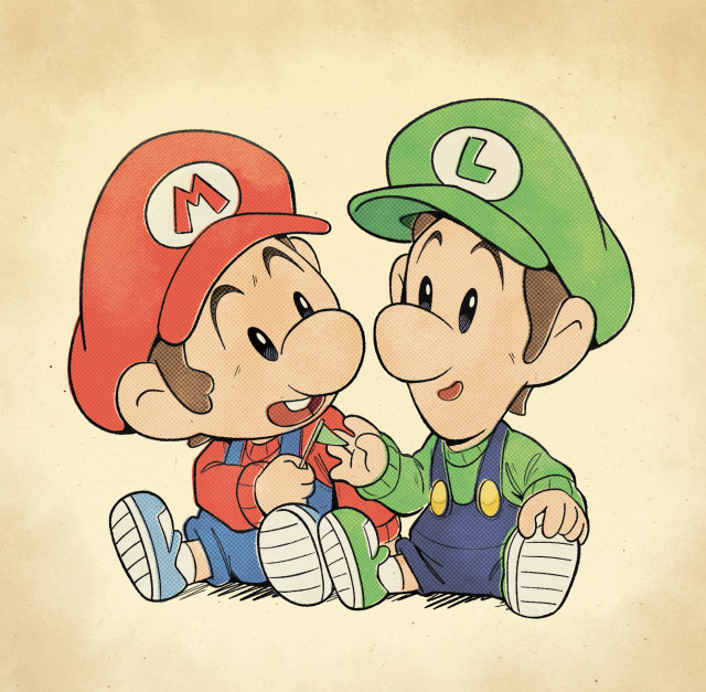 Baby Mario and Luigi