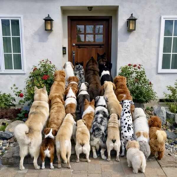 Dogs at Front Door