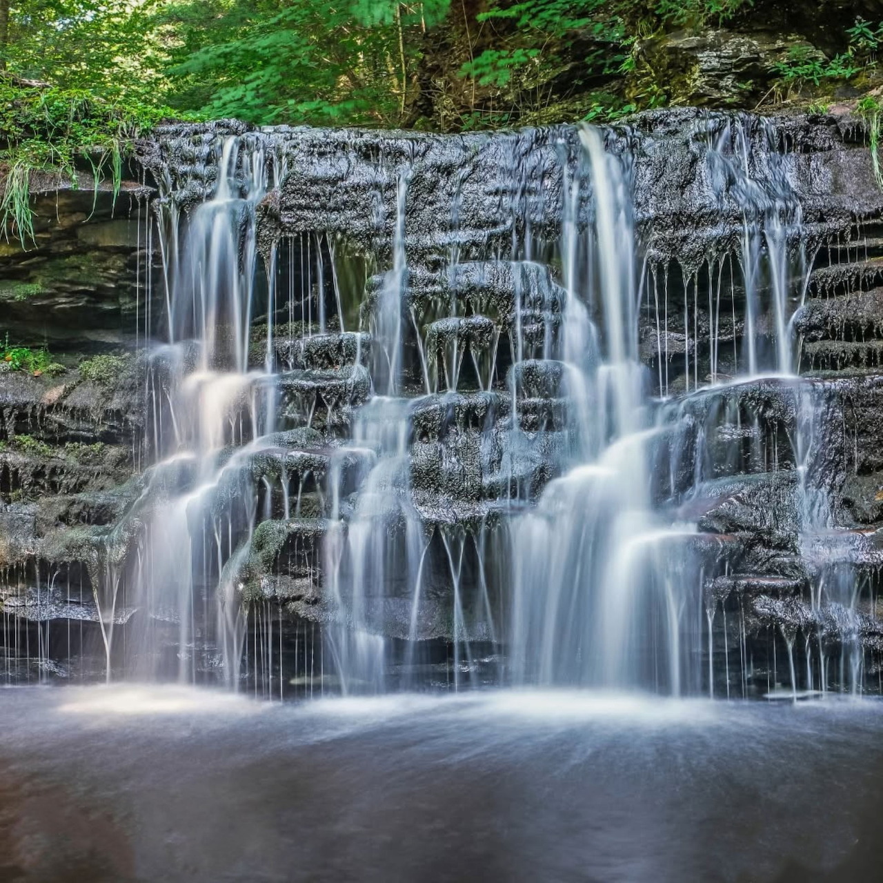 Tiered Waterfall Cascade