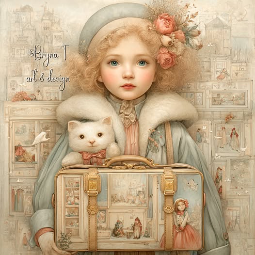 Vintage Traveler Girl