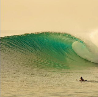 Perfect Turquoise Wave Breaking