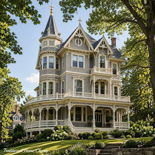 Victorian Mansion with Tower