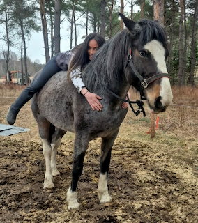 Woman with Gray Horse