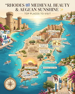 Rhodes Island Travel Map