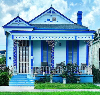 Ice Blue Victorian House