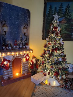 Christmas Tree and Fireplace