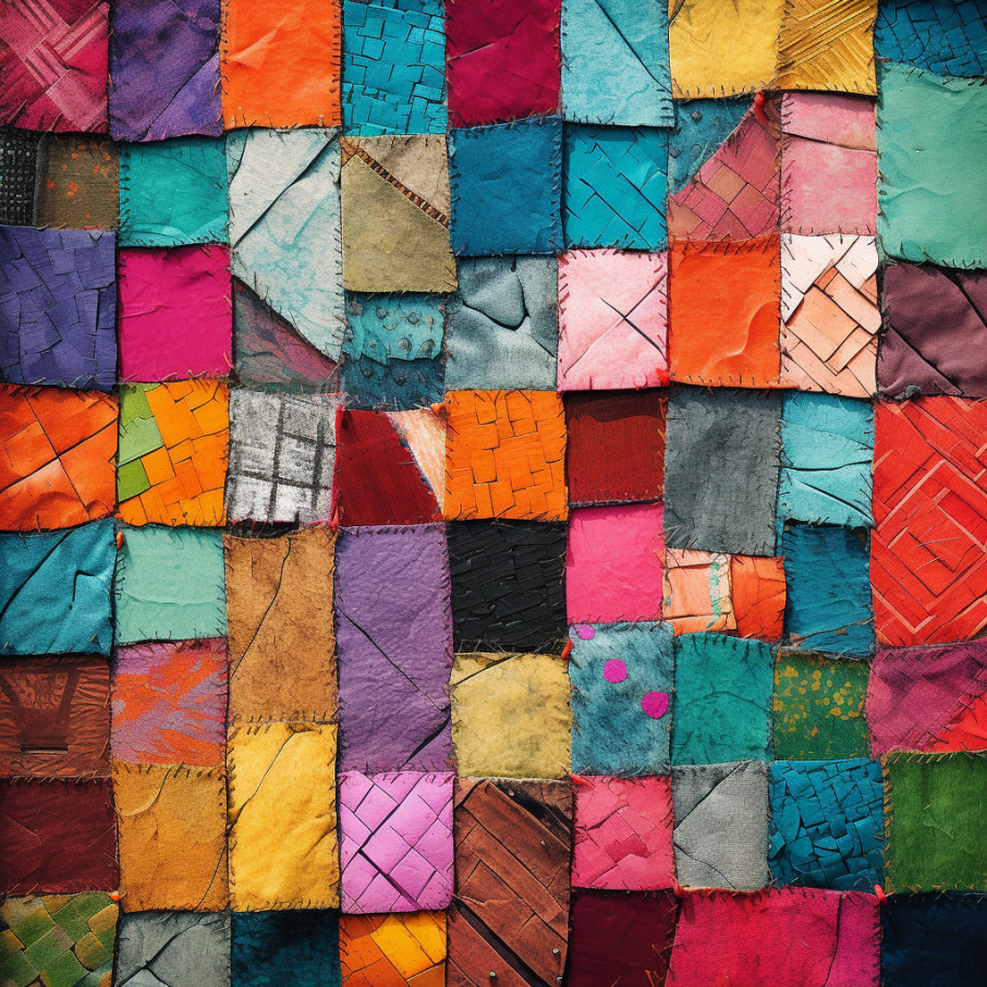 Colorful Fabric Patchwork