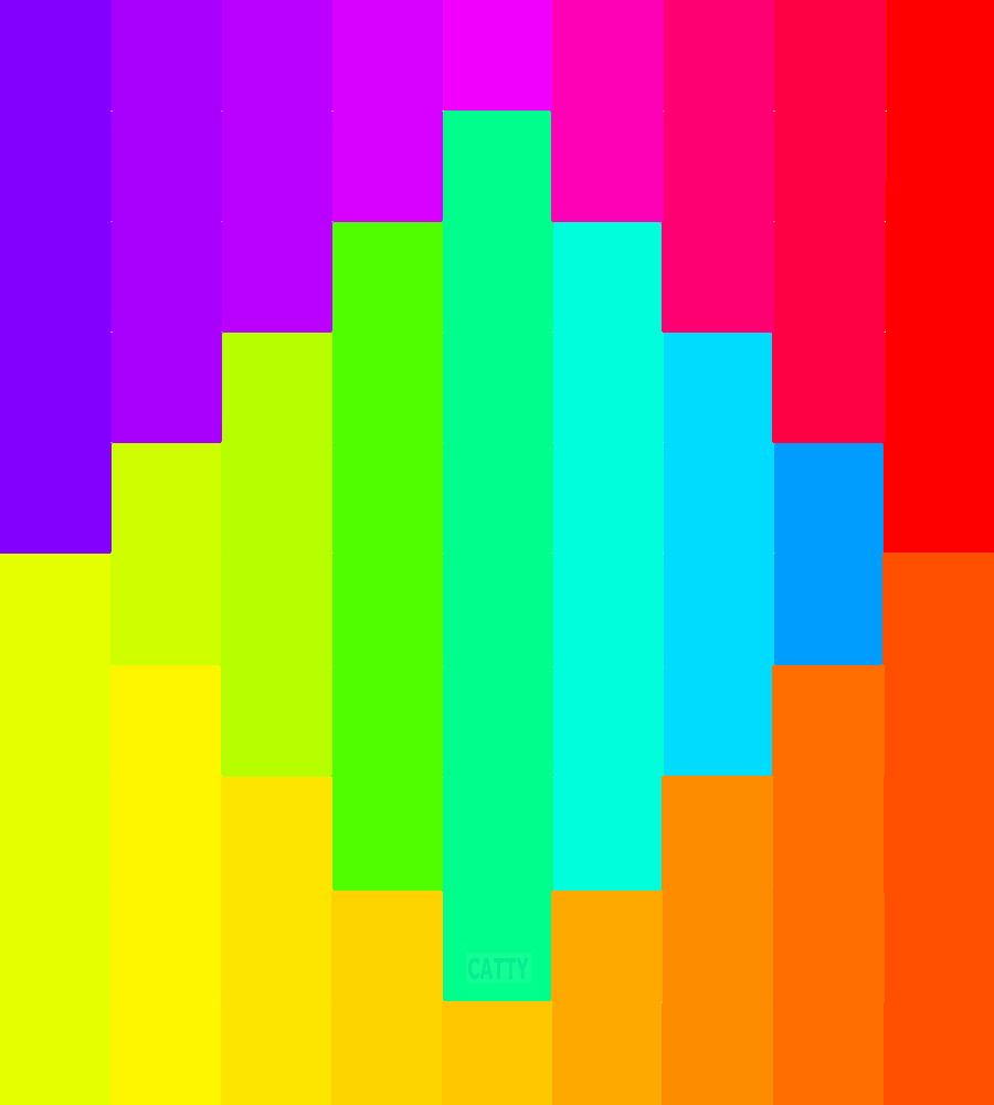 Diamond shape with rainbow gradient on colorful stepped background