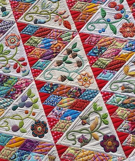 Spring Floral Patchwork Quilt