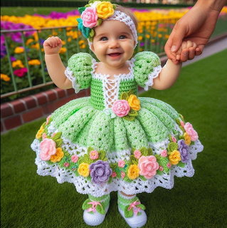 Toddler in Floral Dress