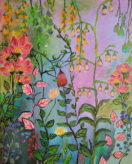 Colorful Garden Flowers Painting