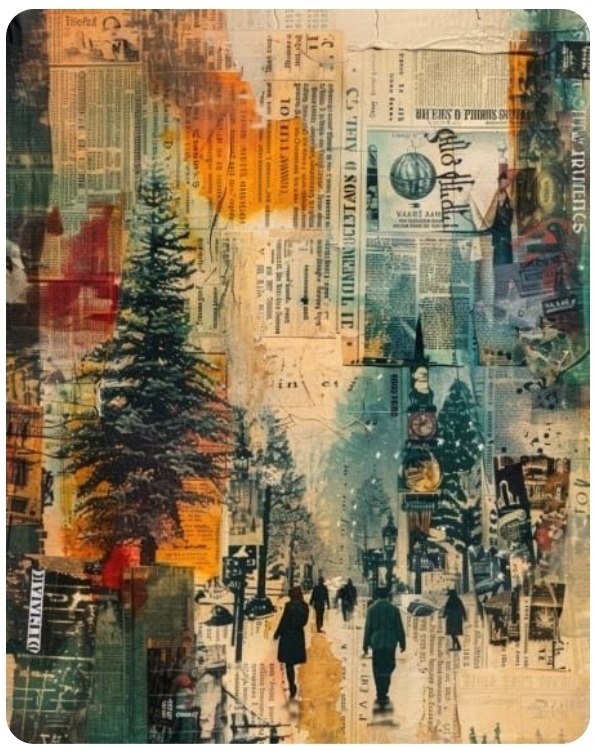 Vintage Newspaper Collage City