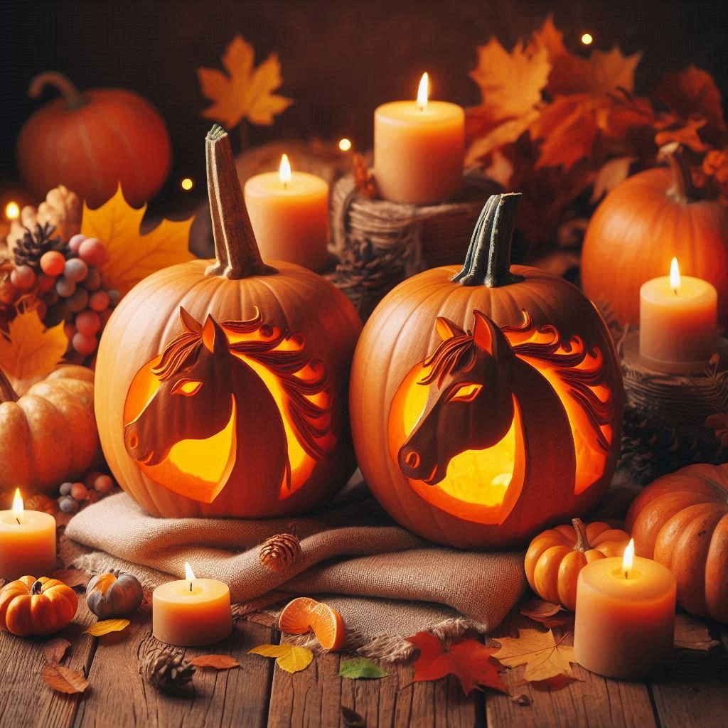 Horse Pumpkin Lanterns