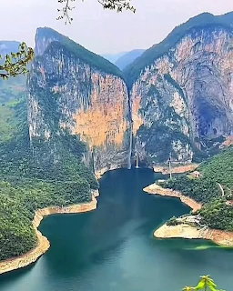 Towering River Canyon Cliffs