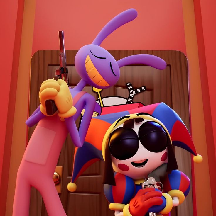 Cartoon Characters Indoors