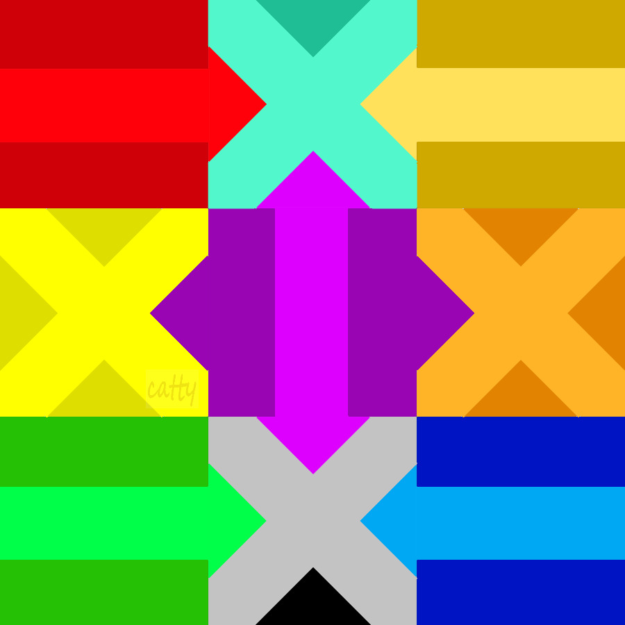 Colorful Abstract X Pattern Grid