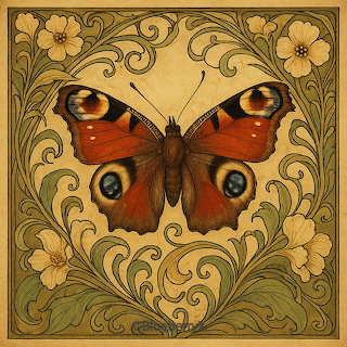Peacock Butterfly Illustration