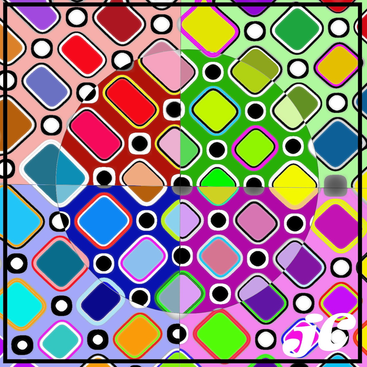 Colorful Abstract Grid Pattern