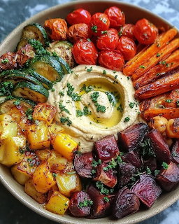 Grilled Vegetables and Hummus