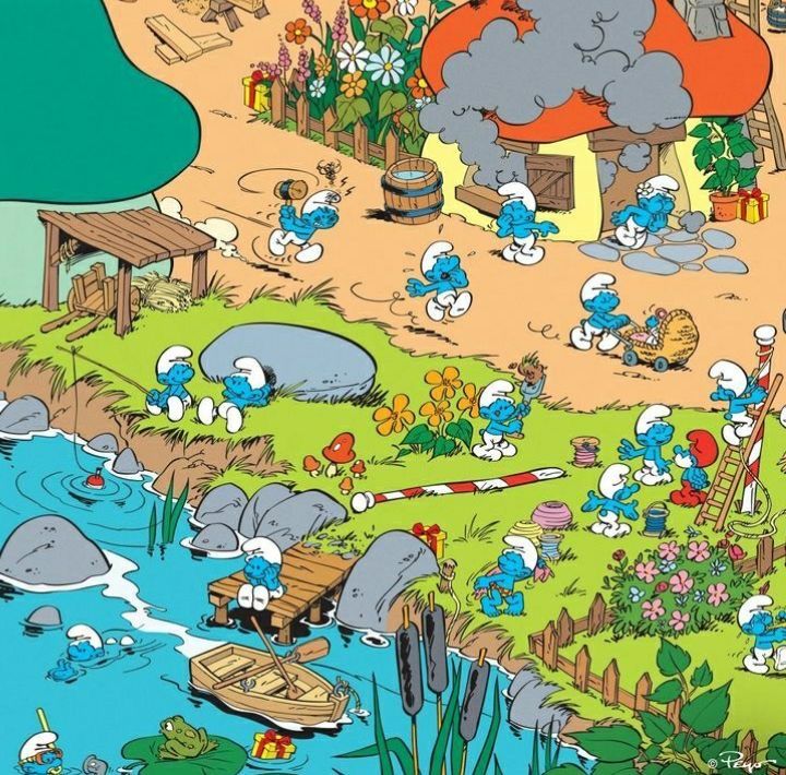 Smurfs Village Scene