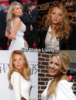 Collage of four event photos of actress Blake Lively
