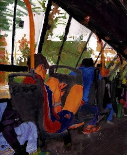 Bus Interior Figurative Painting