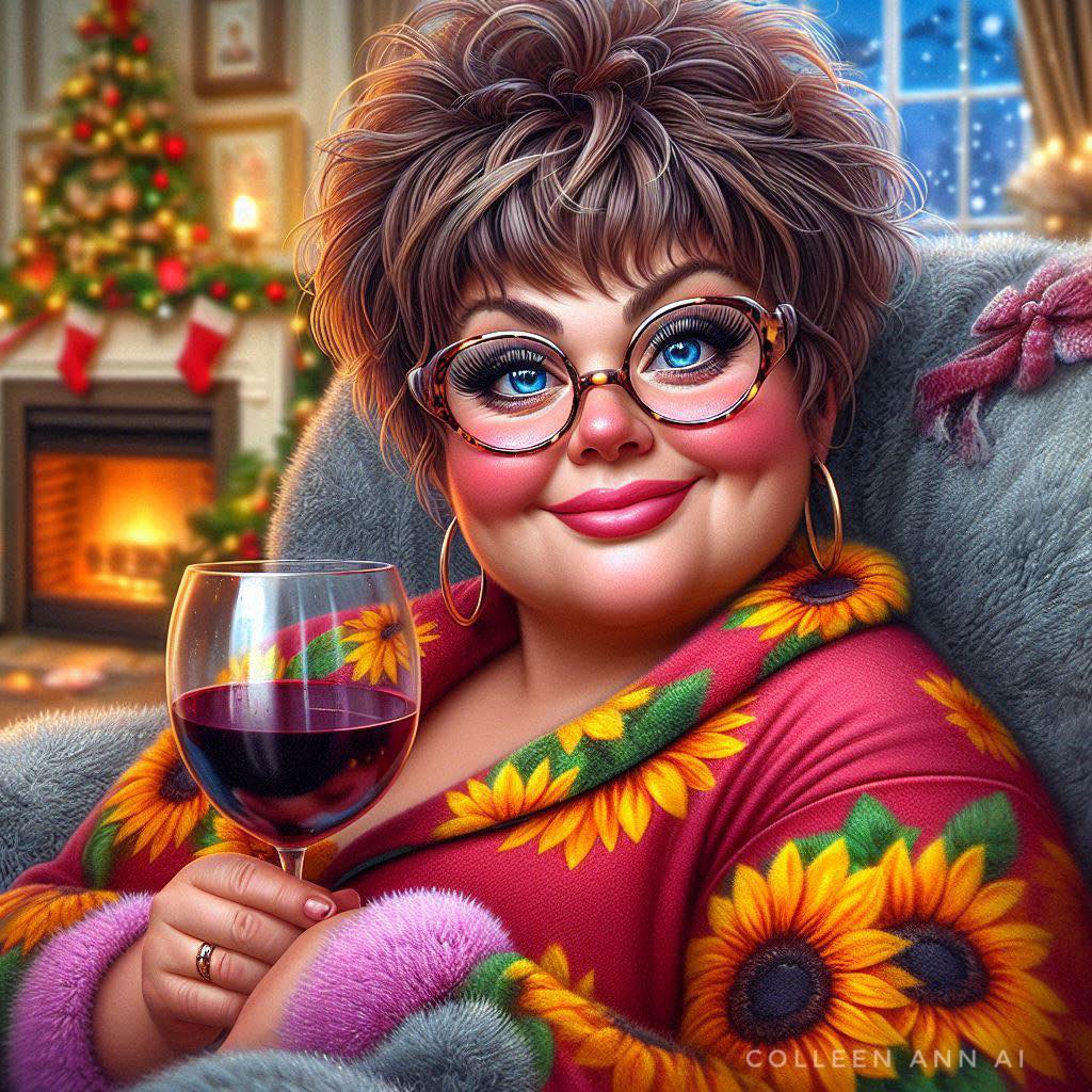 Wine Time Woman Portrait