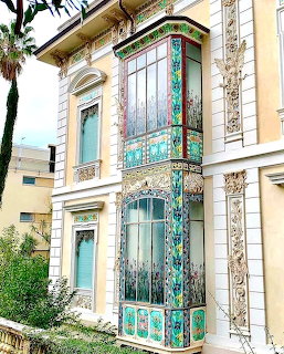 Ornate Stained Glass Bay Window