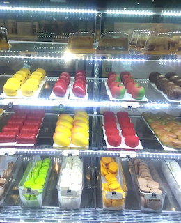 Colorful French Macarons Display