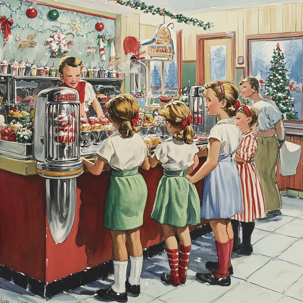 Vintage Soda Fountain Christmas