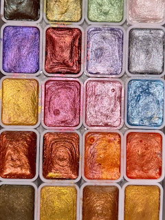 Metalic Watercolor Paint Palette
