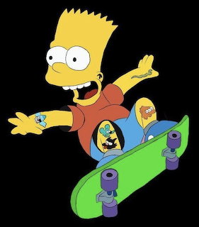 Bart Simpson Skateboarding