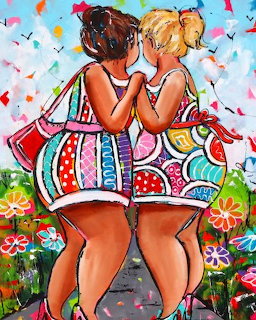 Fat Ladies Friends Painting