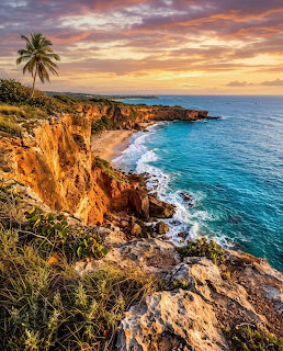Cabo Rojo Coastal Cliffs Sunset