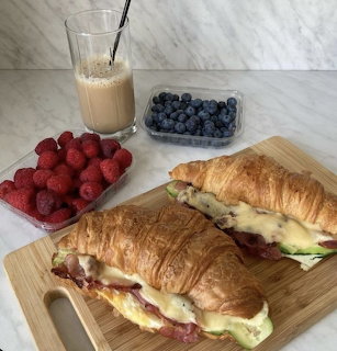 Croissant Sandwich Breakfast