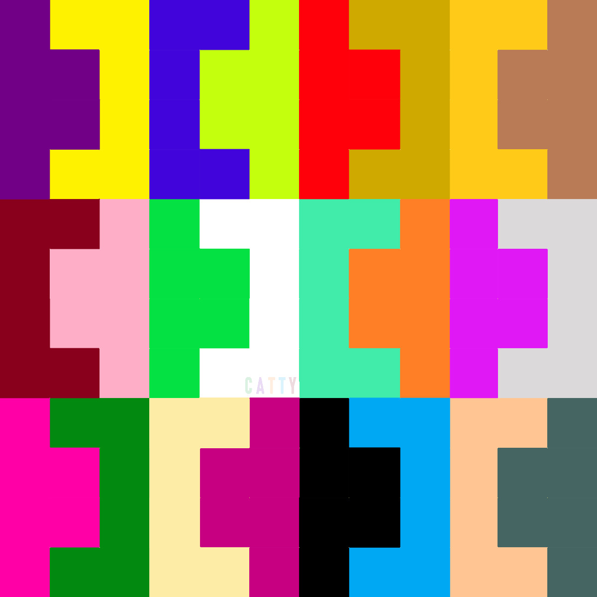 Colorful Pixel Block Pattern