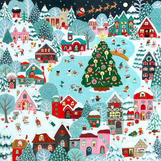 Christmas Village Scene