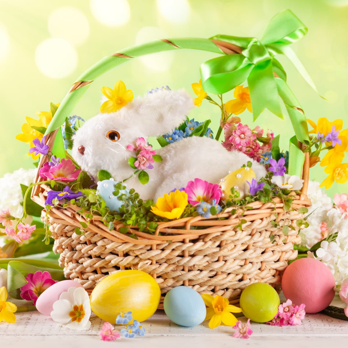 Easter Basket With Buny