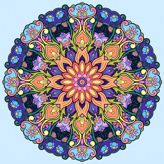 Colorful Floral Mandala Design