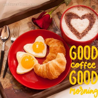 Breakfast Coffee Heart Latte