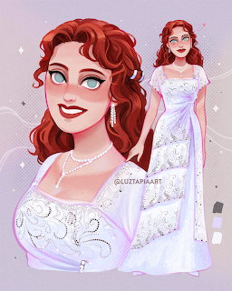 Titanic Rose White Dress Fan Art