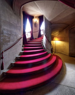 Red Curved Staircase