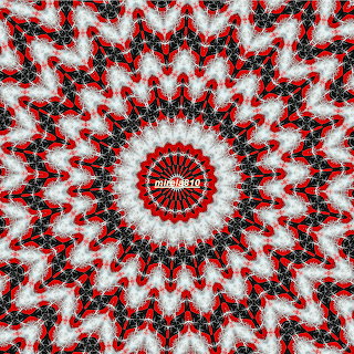 Red Black White Mandala