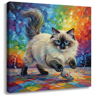 Birman Cat Colorful Art