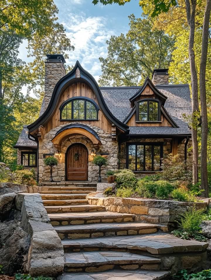 Stone and Wood Cottage House