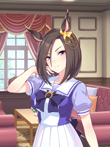 Anime illustration of Air Groove from Umamusume R card