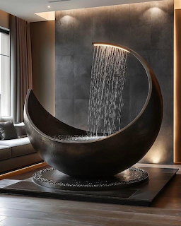 Modern Sculptural Bathtub Fountain
