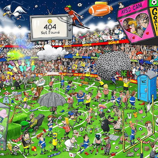 Chaotic Football Stadium Crowd