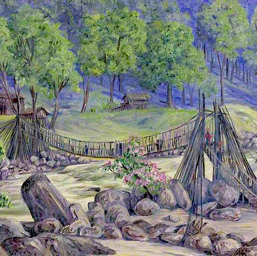 Painted Wooden Bridge